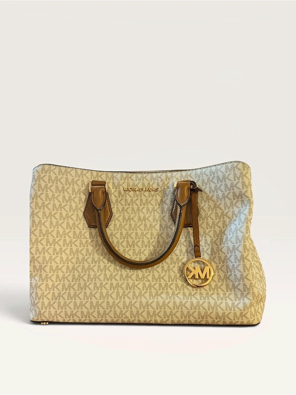 Michael Kors Voyager Medium Logo Tote Bag Brown & Beige